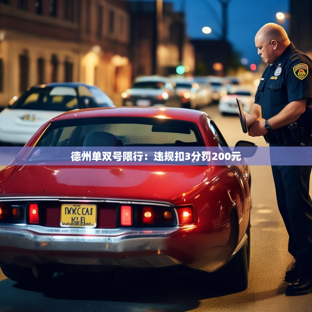 德州单双号限行：违规扣3分罚200元